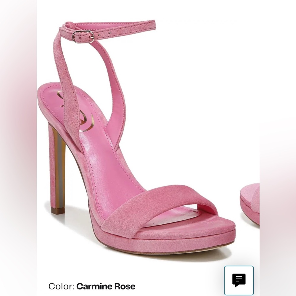 Sam Edelman Women’s Pink Suede Heeled Sandals